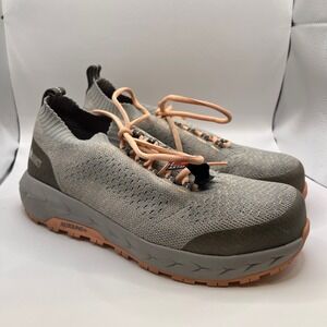 Rocky Womens Safety Work‎ Shoes Size 9 Knit Gray Apricot Sneakers